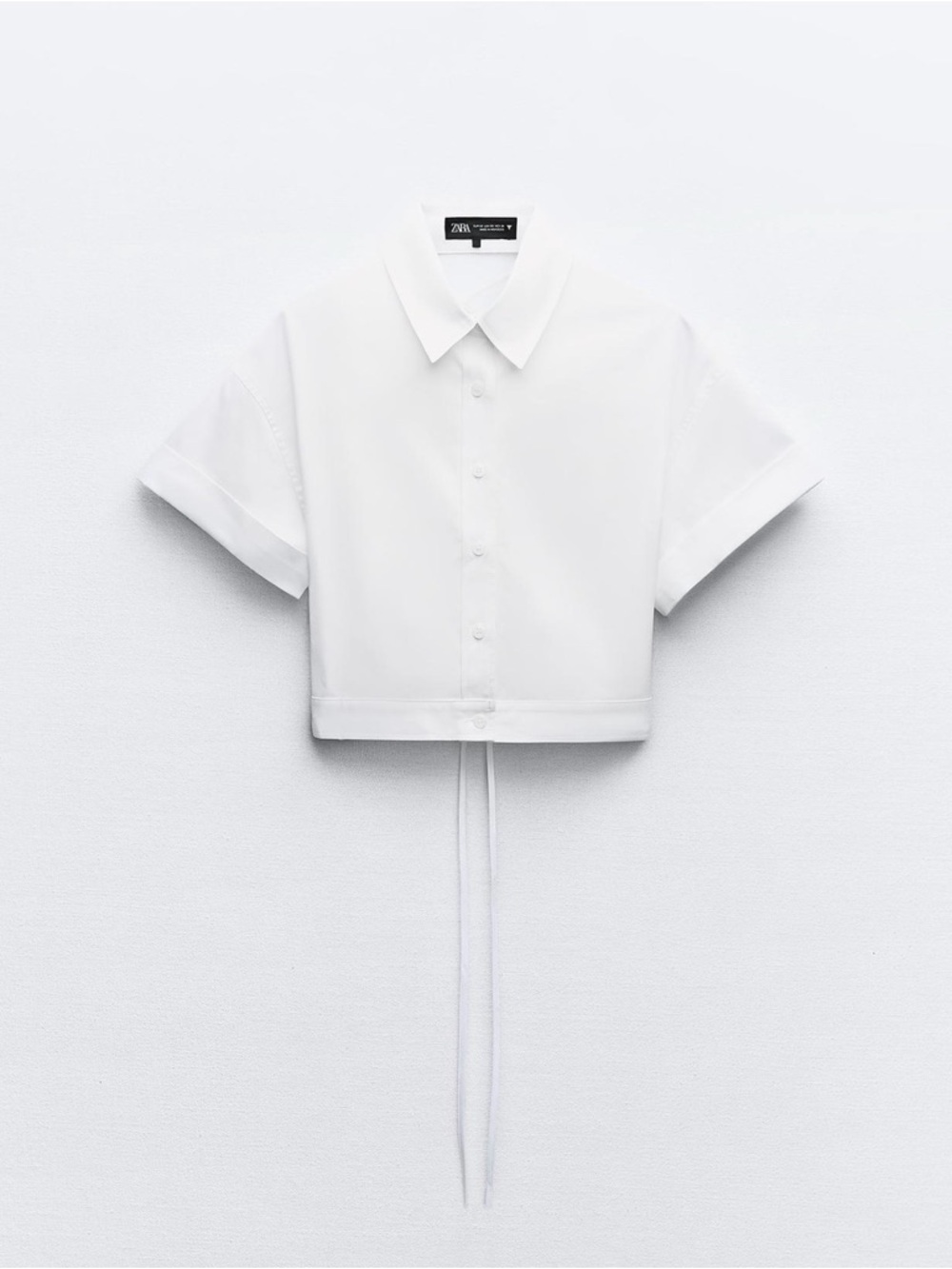 Zara White Short Sleeve Tee with Inditex Tag